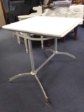Very Heavy Metal Table Base with Marble Top