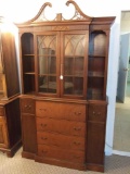 GORGEOUS ANTIQUE Mahogany Secretary made by Maddox Tables, with key