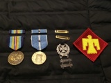 Full Size Military Medals with Ribbons and patch, Korean Era