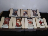 COLLECTION OF (8) NORMAN ROCKWELL KNOWLES 1981 - 1989 Christmas plates IN BOXES WITH PAPERS,