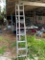 Large Werner Aluminum extension ladder