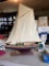 Large wooden sailboat model