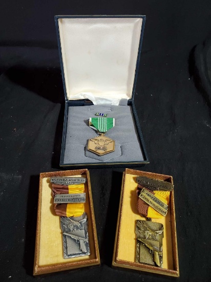 Vintage medals grouping Military Merit, Ocala Pistol Club