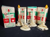 (4) Vintage SAF-T-GLO Christmas candles with original boxes