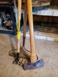Tools including AX, and strong rakes