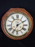 Antique William Koontz Oak Wall Clock