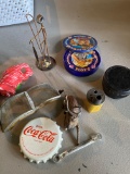 Antique and collectibles whatnot lot with West German Coca-Cola bottle opener