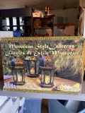 New Set of 3 Moroccan Style Lanterns in box