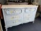 SIX DRAWER, VICTORIAN STYLE, SHABBY CHIC HAND-PAINTED DRESSER