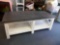 ADORABLE FARMHOUSE COFFEE TABLE, WHITE WITH GRAY TOPPER