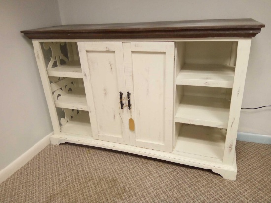NEW STOCK Cottage Two-Tone Harp Buffet BARN DOOR Console Cabinet