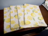 (4) NEW IOP Lemon Table Runner Cotton Linen 70 Inches Long Dresser Scarves