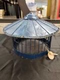 Adorable Blue Metal Birdcage,Decor, vintage,
