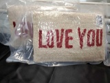 (2) NEW PACKAGED Hook Pillows LOVE YOU