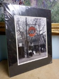 SEAL, MATTED DAVID OWENS GO GULF MARYVILLE GEORGIA VINTAGE FEED STATION PRINT