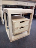 Bedside Table Ipswich Solid Mango? Wood 2 Drawer (1 of 2)