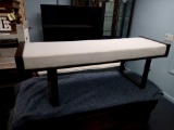 NEW STOCK, CONTEMPORARY MODERN METAL FRAME BENCH, PADDED