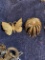 Large signed vintage goldtone Brooches Butterfly and Bloom