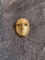 Heavy Sterling silver phantom of the opera style mask pin Pendant