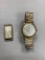 2 Elgin rolled gold or gold filled bezel wristwatches