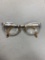 Rare Artcraft Aluminum Cat Eye Eyeglasses with gold filled bridge