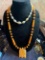 Two vintage polished stone necklaces