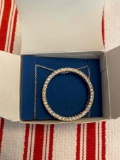 Rhinestone Circle Necklace by Avon New in Box
