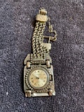 Vintage Corocraft 17 jewel Swiss Made fancy silver woman's wristwatch