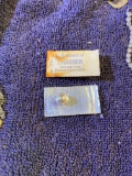 2 vintage Charmin gold foil beads in original packages