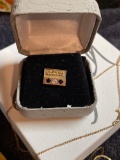 Pretty little 10k gold and gemstones Coldwell Banker pin