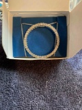 Shimmering Rhinestone Necklace Circle pendant New in Avon box