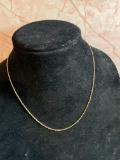 14kt gold twist chain necklace