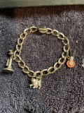 Sterling Silver charm bracelet with charms