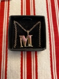 Avon Letter Initial Pendant Necklace M