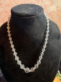 Sparkling antique Crystal glass bead necklace