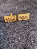 Signed Victoria Flemming NY Mid Century Cufflinks marching cats