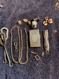 Lot of antique Gentleman?s items including Buckle, Cufflinks, watch chain and more
