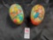 (2) WESTERN GERMANY Paper Mache EASTER EGG