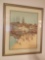 Riviera Shore Street Scene Signed and Numbered Lithograph by C. Walling 1978