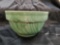 Very old pottery green bowl, 7 and a 1/2 inch