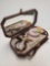 Very vintage Travel Make up/ TOILETRY mirrored carry case with contents