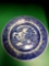 FLOW BLUE? W AND E CORN ENGLAND OLD WILLOW PATTERN... PLATE