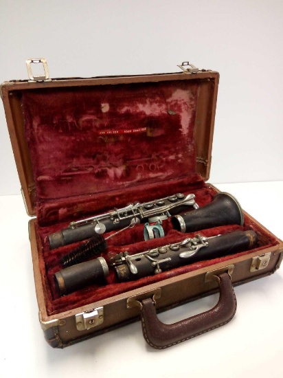 Vintage Wooden Clarinet in Old Case