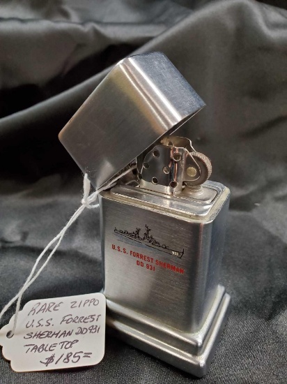 RARE Zippo USS FORREST SHERMAN, table top