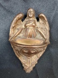 Brass Angel HOLY WATER FONT, vintage