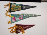 (3) Vintage Cloth Pennants