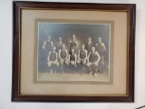 1909/10 ANTIQUE Basketball Team Photograph, framed under glass