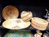(4) Woven Southwester Baskets