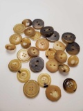 Antique and Vintage horn / bone/ Bakelite? button grouping