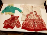 (4) Old Dolls Cloth Outfits